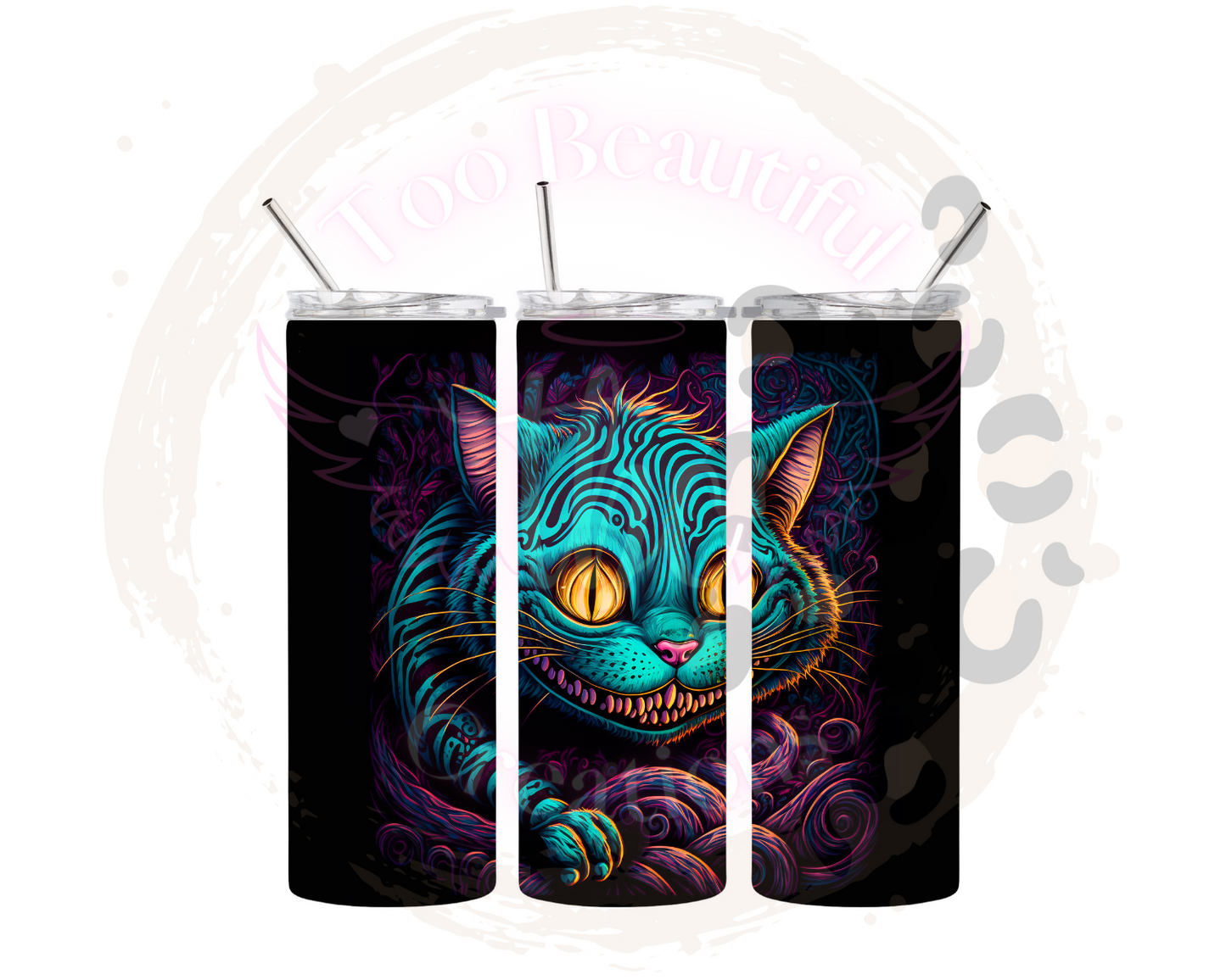 Wonderland Cat Sublimation Tumbler Transfer