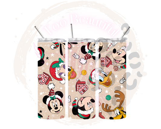 Christmas GingerBread Mouse Sublimation Tumbler Transfer