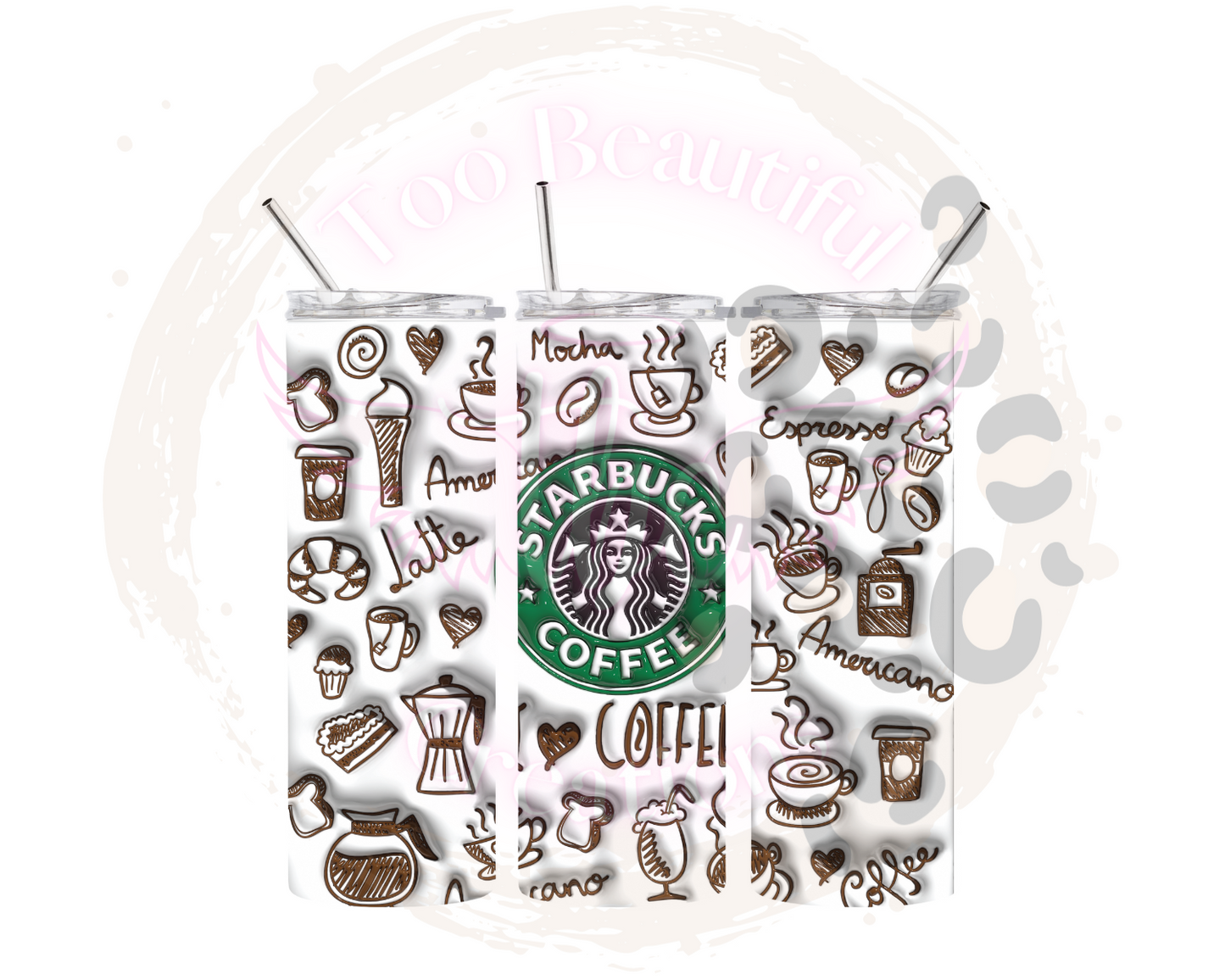 Puff Starbies Coffee Sublimation Tumbler Transfer