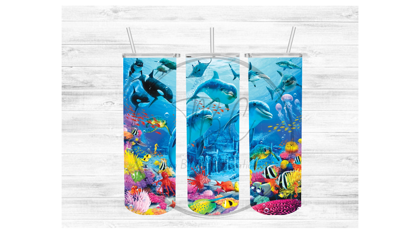 Under The Sea Sublimation Tumbler Transfer