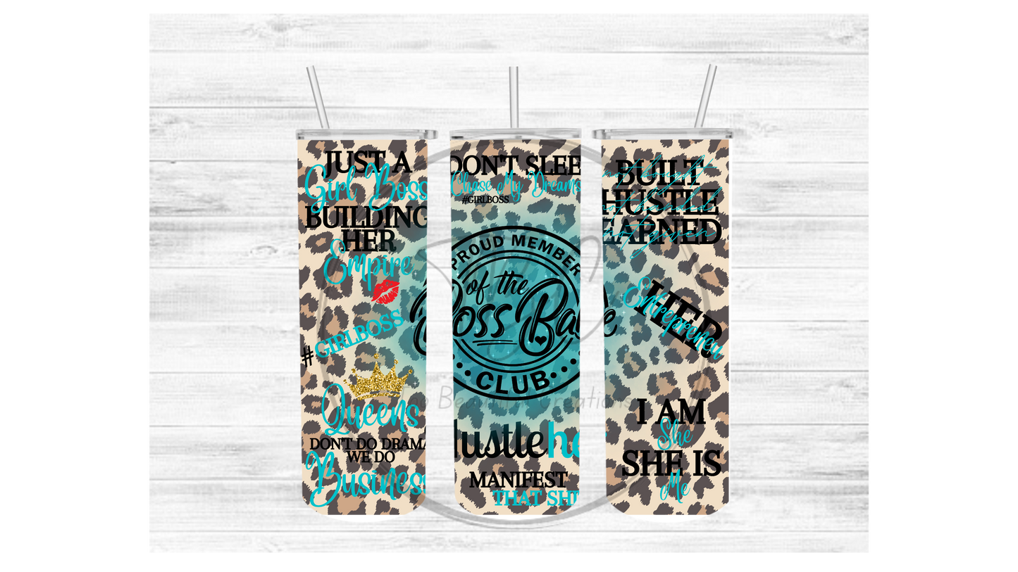 Boss Babe (Teal) Sublimation Tumbler Transfer