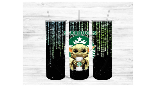 Baby Yoda (Starbucks) Sublimation Tumbler Transfer