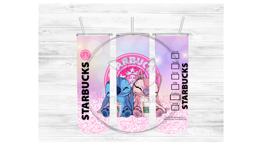Stitch and Angel Sublimation Tumbler Transfer
