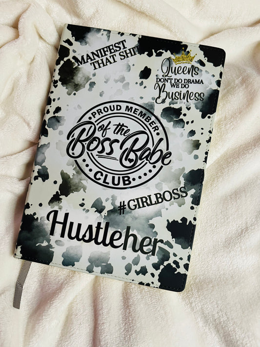 Boss Babe Cow Hyde Note Book