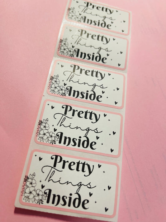 Pretty Things Inside Packaging Stickers