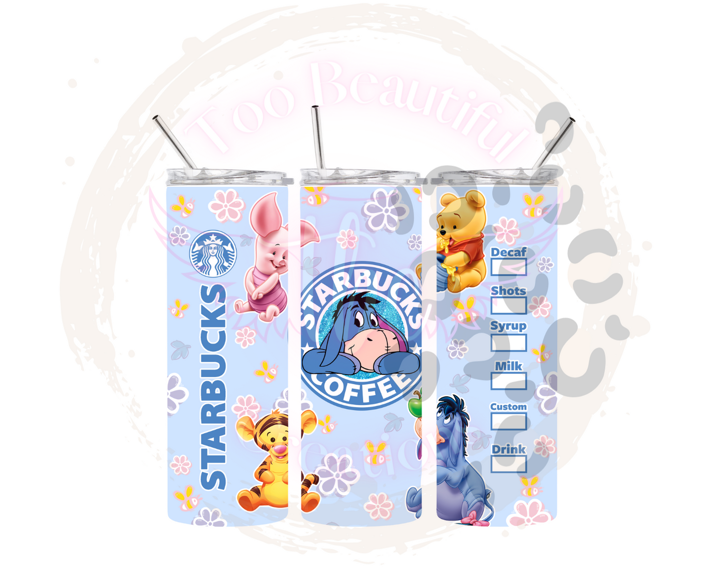 Winnie Starbies Sublimation Tumbler Transfer