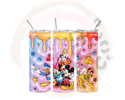 Happy Place Puff Sublimation Tumbler Transfer