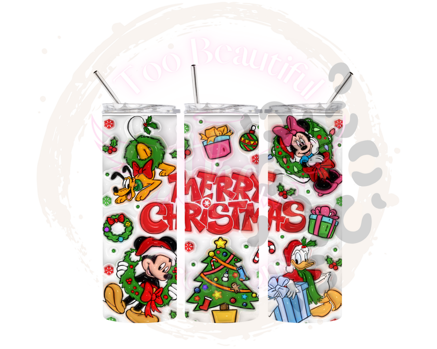 Mouse Christmas Sublimation Tumbler Transfer