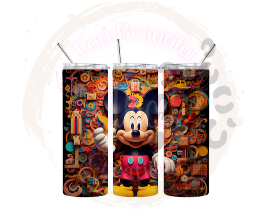 Mickey 3D Sublimation Tumbler Transfer