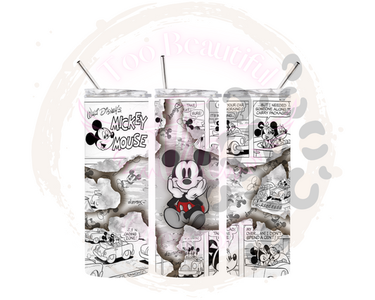 Mouse Comic Sublimation Tumbler Transfer