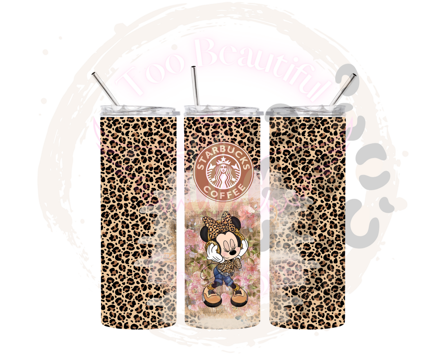 Cheetah Mouse Sublimation Tumbler Transfer