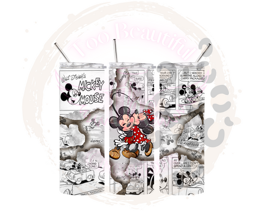 Mouses Comic Sublimation Tumbler Transfer