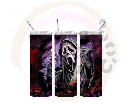 Ghost Face Sublimation Tumbler Transfer