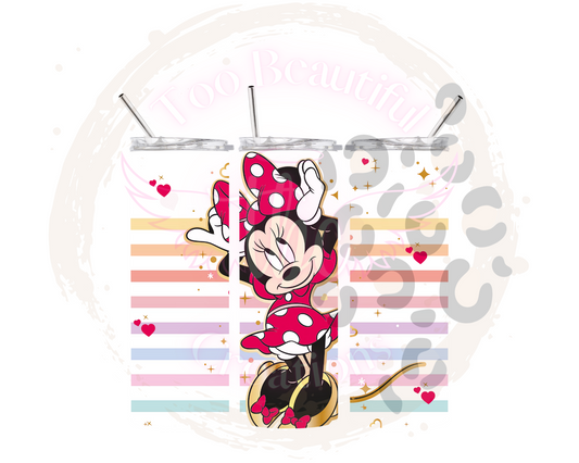 Girlie Mouse Sublimation Tumbler Transfer