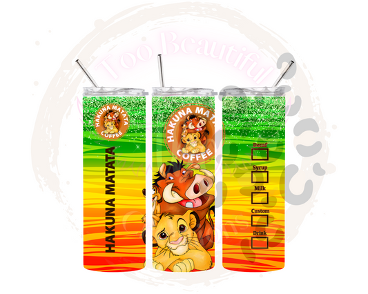 Lion & Friends Sublimation Tumbler Transfer