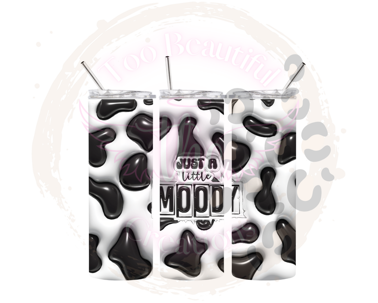 B&W Moody Puff Sublimation Tumbler Transfer