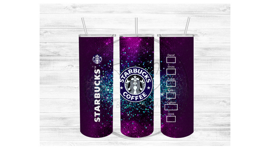 Galaxy Starbucks Sublimation Tumbler Transfer