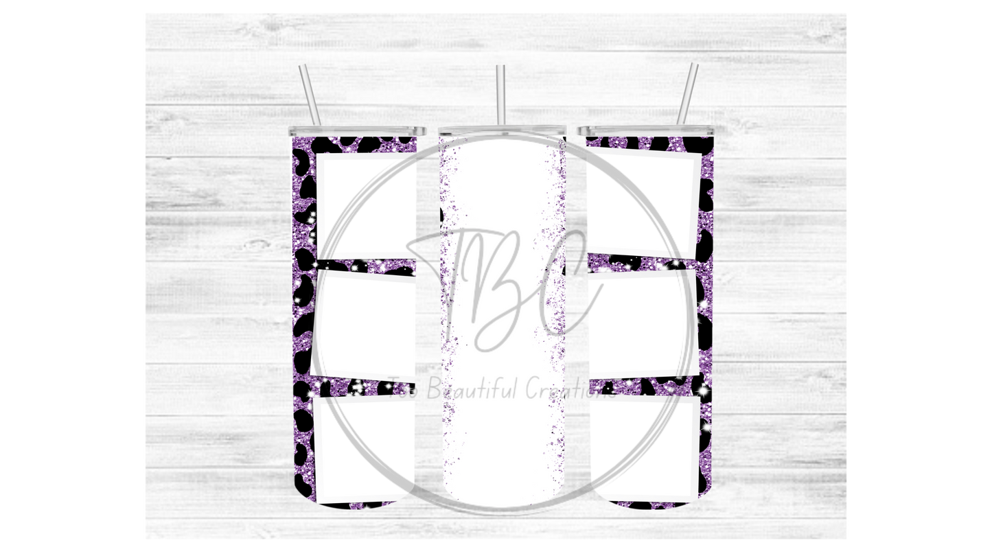 Photo Purple Cheetah (Custom) Sublimation Tumbler Transfer