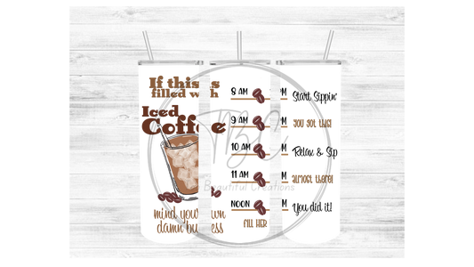 Iced Coffee Tracker Sublimation Tumbler Transfer