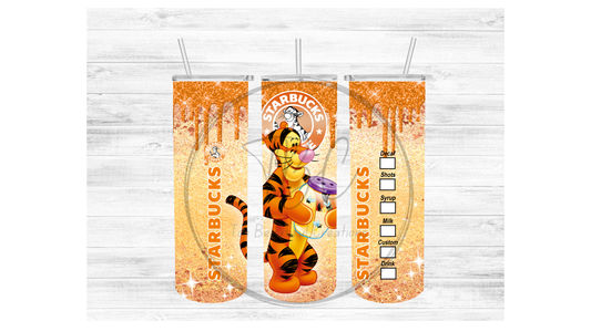 Starbies Tiger Sublimation Tumbler Transfer