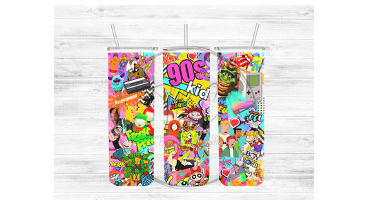 90's Kid Sublimation Tumbler Transfer