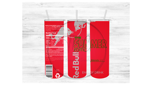 Red Sublimation Tumbler Transfer