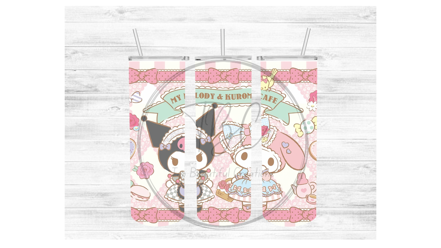 Cute Characters Sublimation Tumbler Transfer