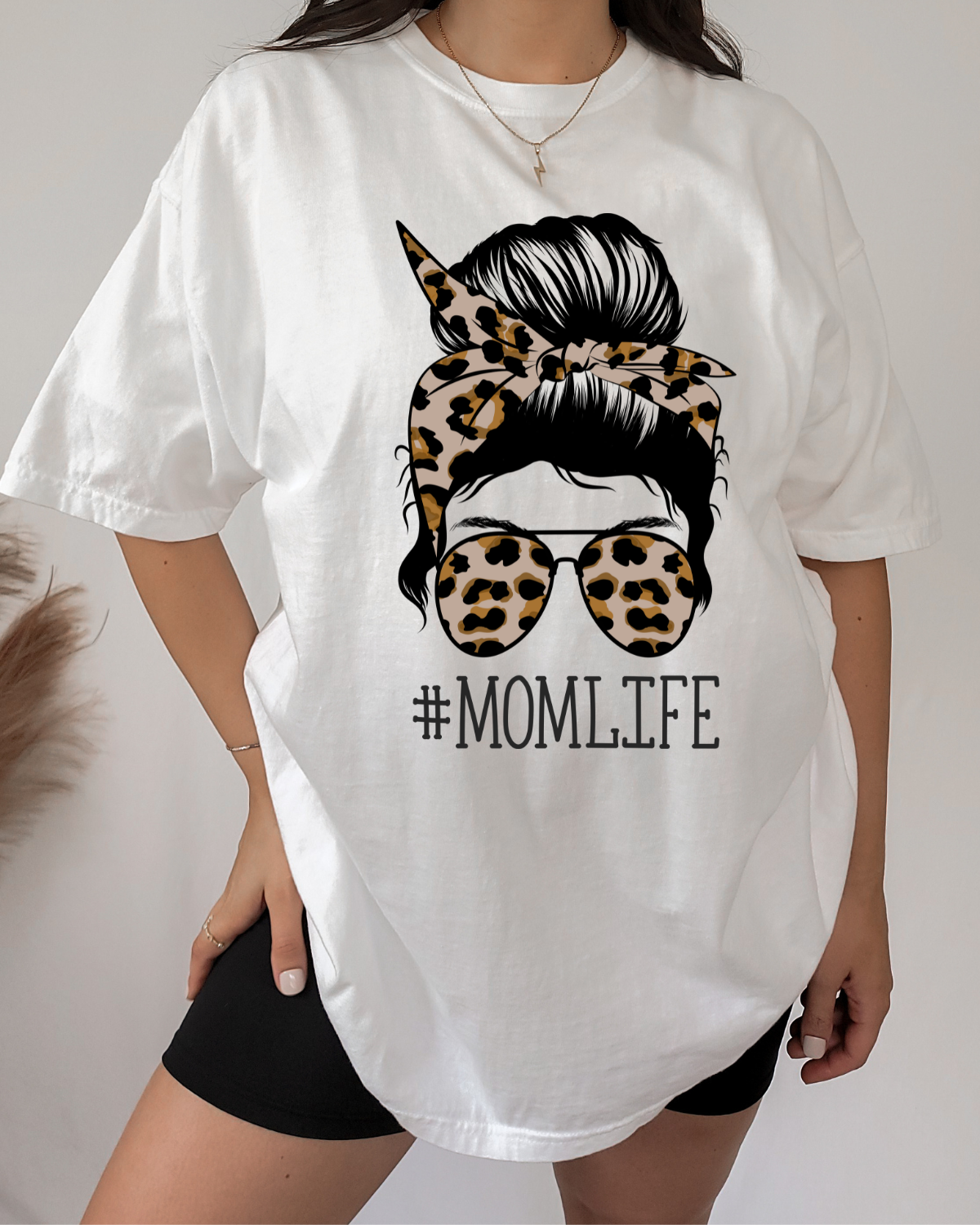 Mom Life (Messy Bun) Apparel Transfer