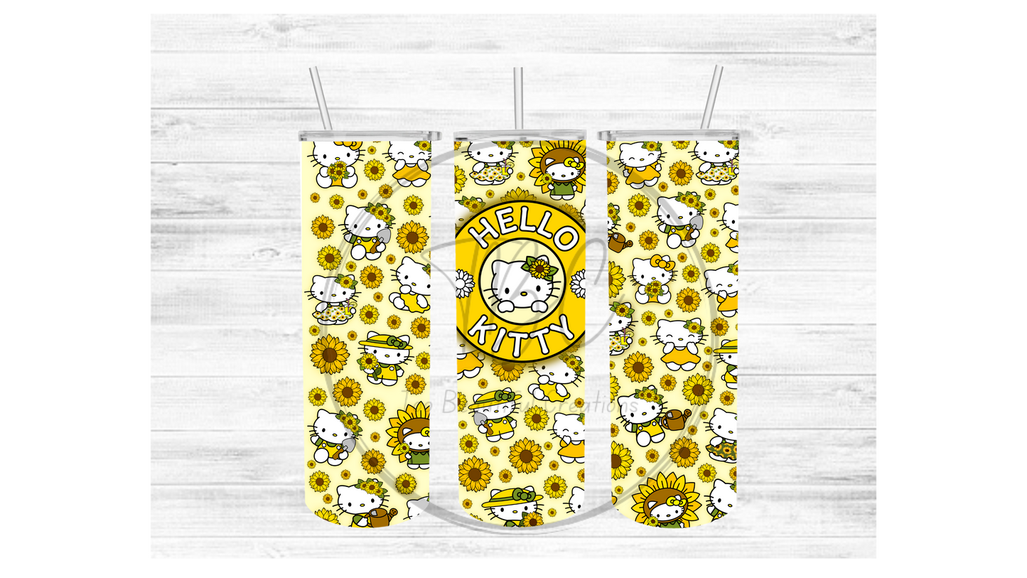 HK Yellow Sunflower Sublimation Tumbler Transfer