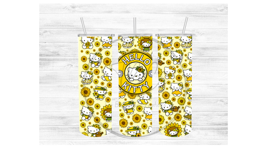 HK Yellow Sunflower Sublimation Tumbler Transfer