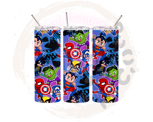 Kid SuperHeros Sublimation Tumbler Transfer