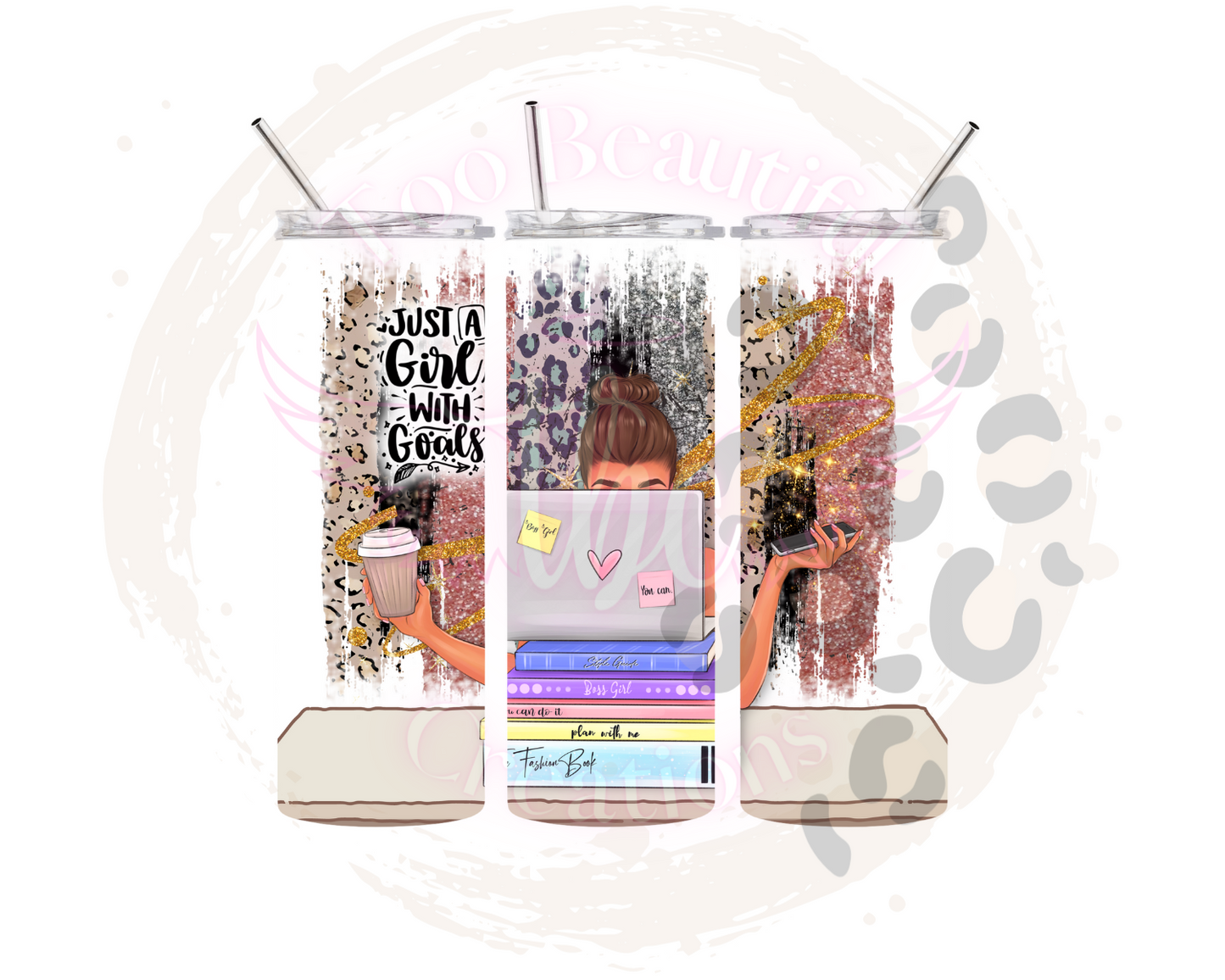 Girl With Goals Sublimation Tumbler Transfer