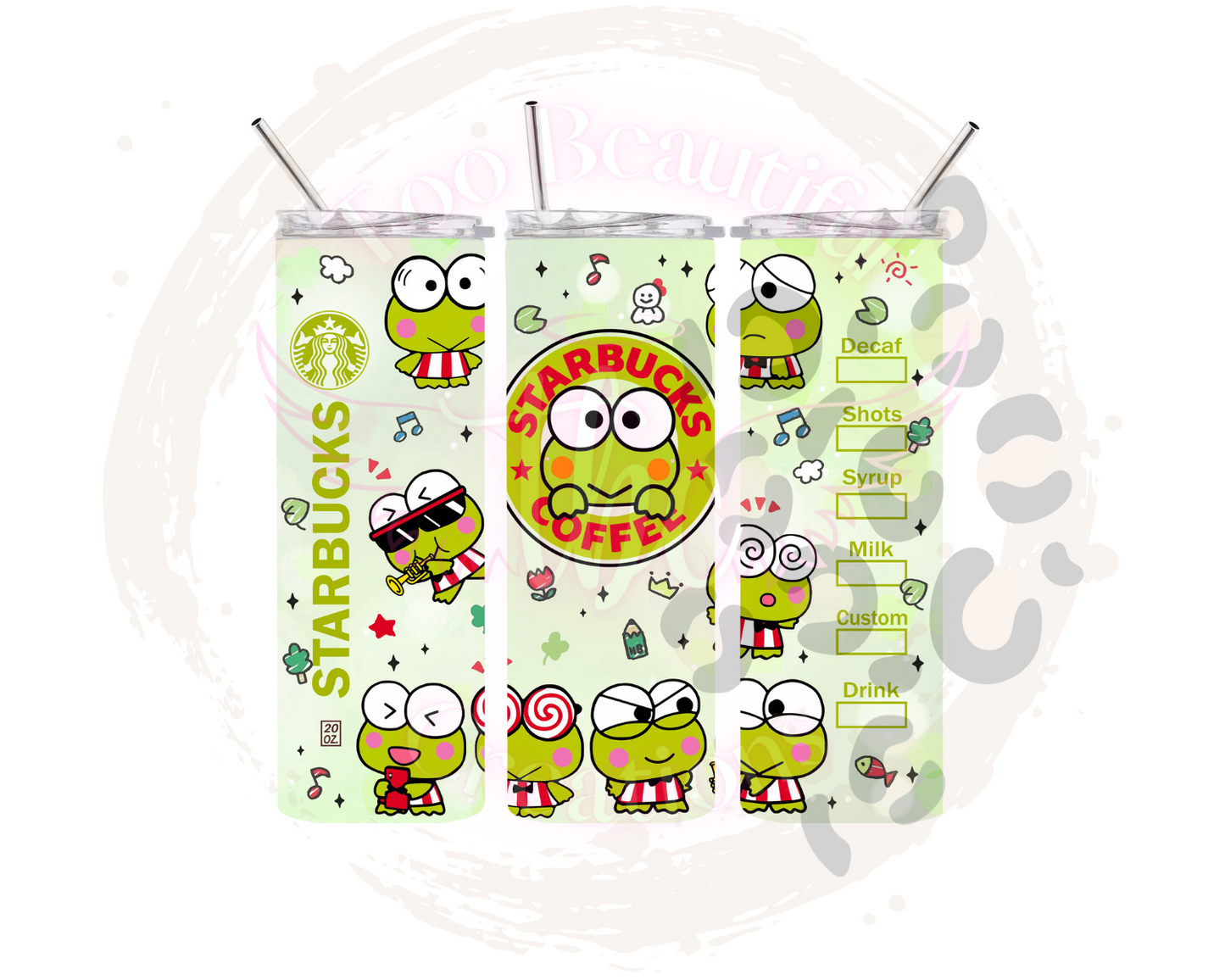 Froggy Cutie Sublimation Tumbler Transfer