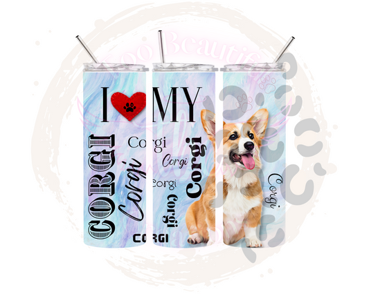 Corgi Sublimation Tumbler Transfer