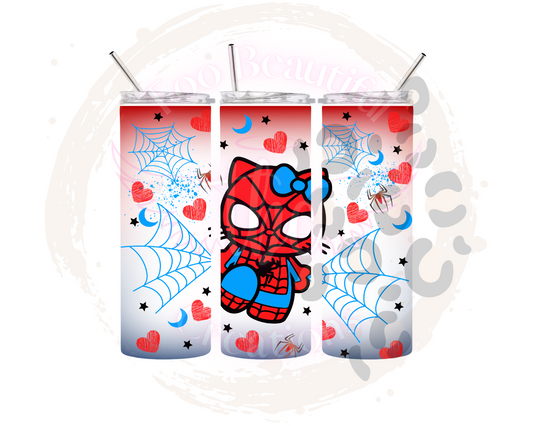 Spidey Kitty Sublimation Tumbler Transfer