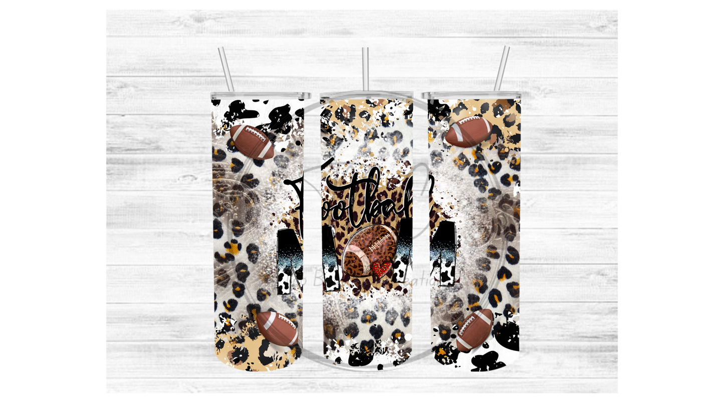 Football Mom (Cheetah) Sublimation Tumbler Transfer