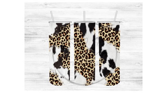 Cheetah Cow Print Sublimation Tumbler Transfer