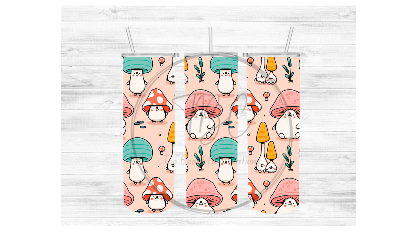 Mushroom Cuties Sublimation Tumbler Transfer