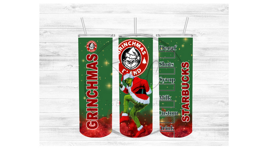 Grinchmas (Starbucks) Sublimation Tumbler Transfer