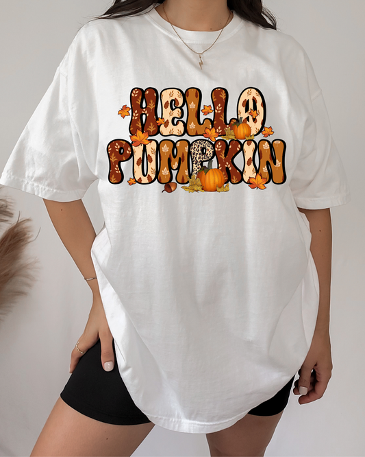 Hello Pumpkin Apparel Transfer