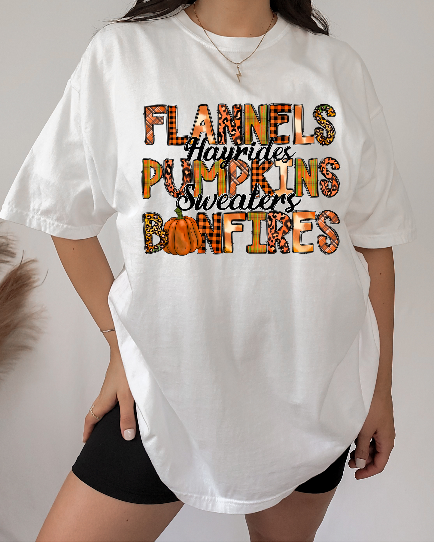 Flannels, Pumpkins, Bonfire Apparel Transfer