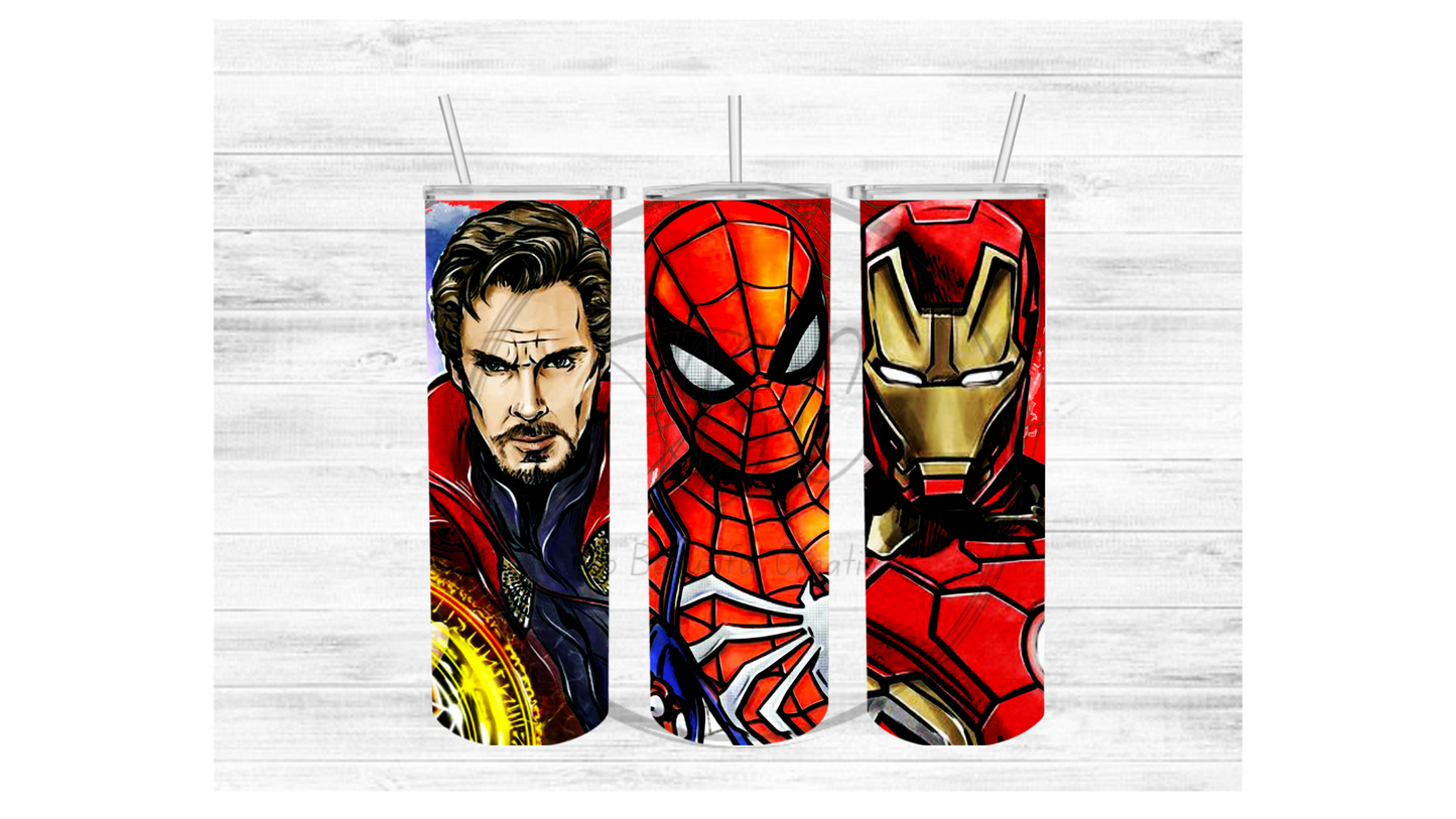 Super Hero (Cartoon) Sublimation Tumbler Transfer