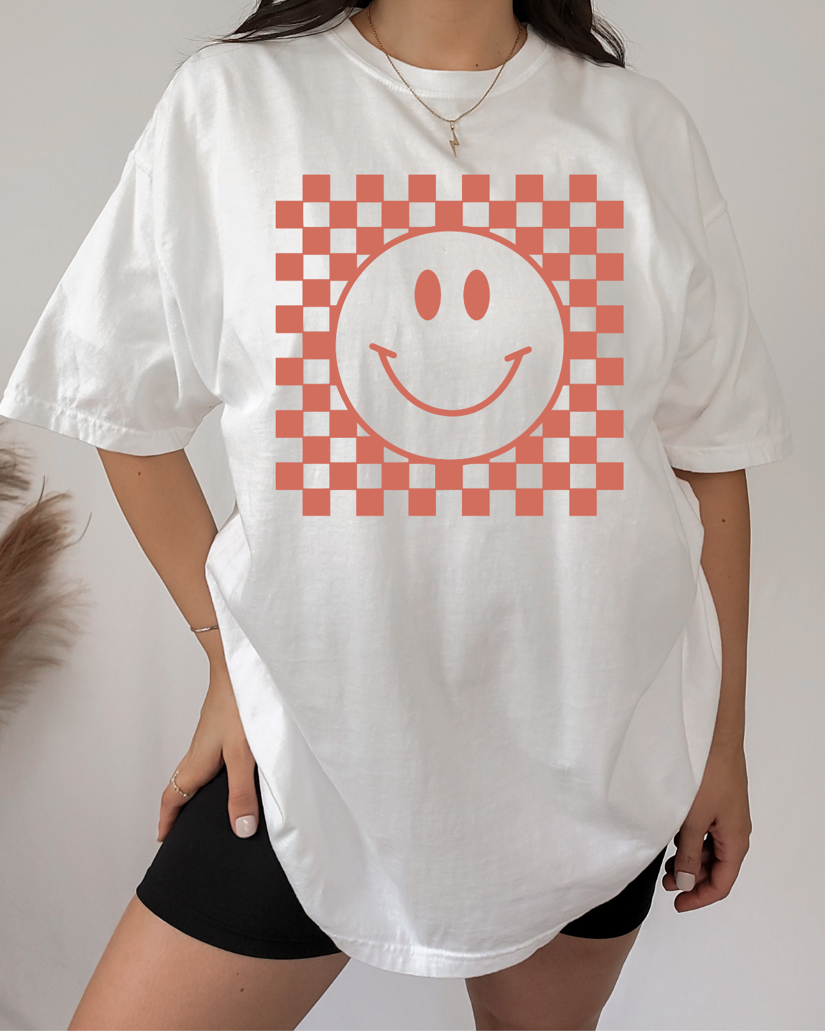 Retro Smiley (pink) Apparel Transfer