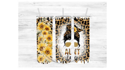 Aunt Life (Sunflower/Cheetah) Sublimation Tumbler Transfer