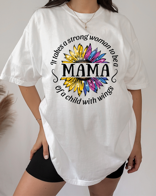 Mama Of A Child With Wings Apparel Transfer