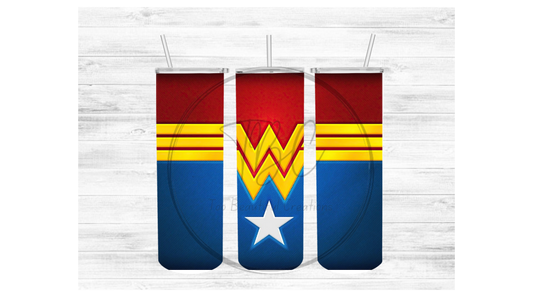 Wonder Woman Sublimation Tumbler Transfer