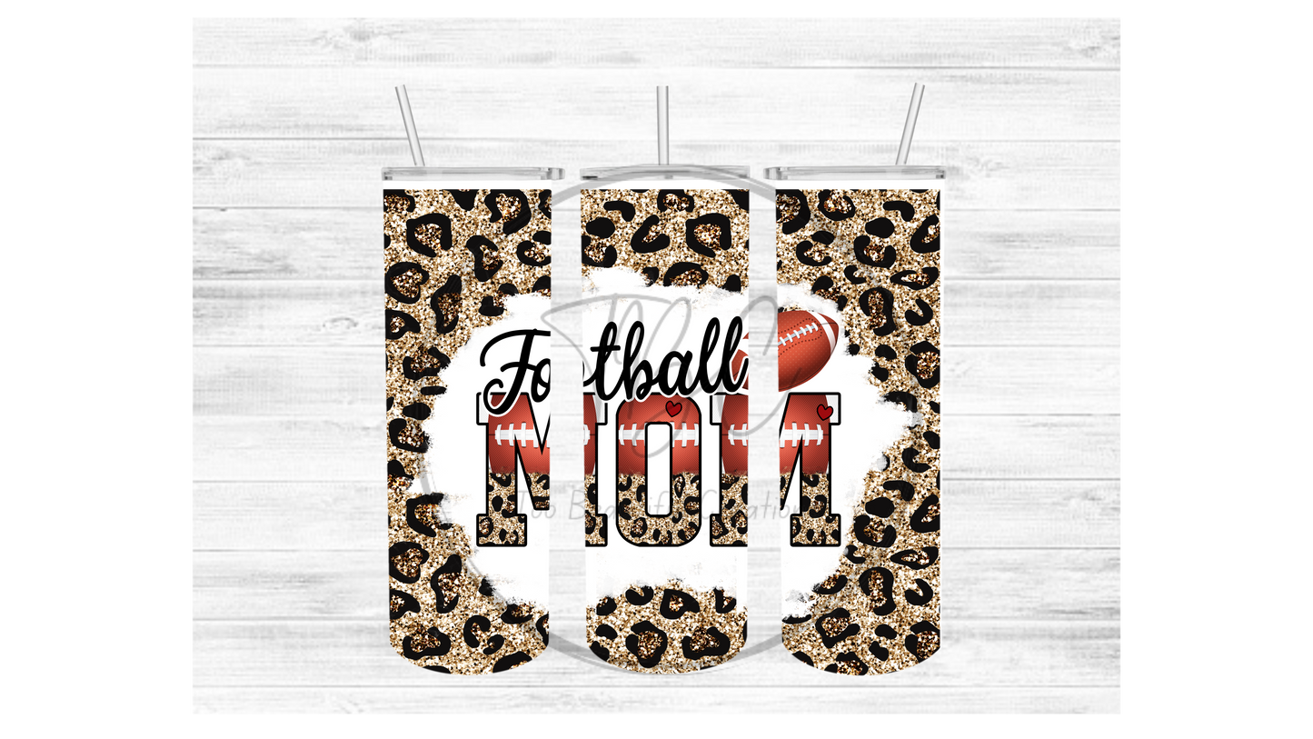 Football Mom (Cheetah) Sublimation Tumbler Transfer