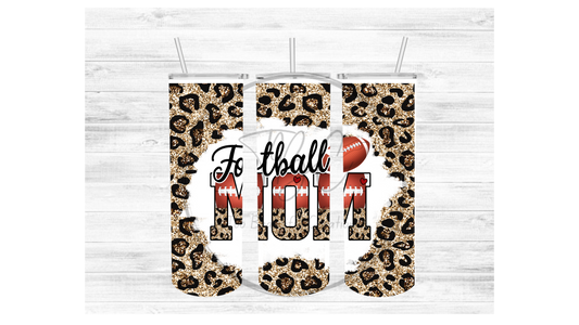 Football Mom (Cheetah) Sublimation Tumbler Transfer