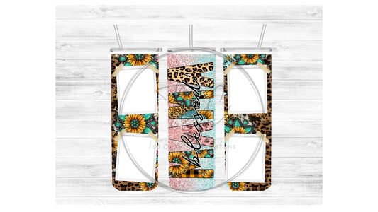 Blessed Mama (Custom Photos) Sublimation Tumbler Transfer