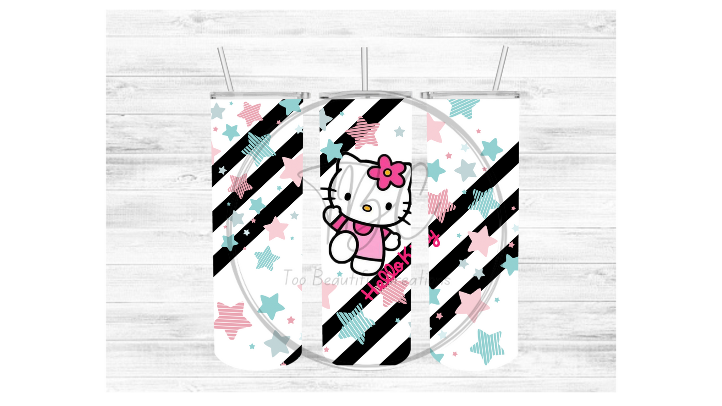 Inspired Cute Kitty (Hello Kitty) Sublimation Tumbler Transfer